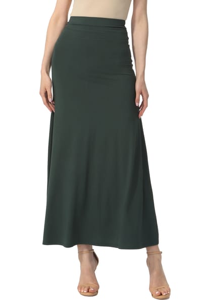 Kimi + Kai Kimi + Kai Women Waist Ruched Maxi Skirt