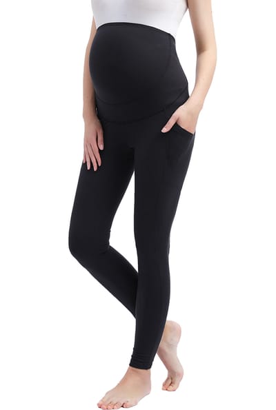 Kimi + Kai Kimi + Kai Maternity Joi Belly & Back Support Pocket Maternity Leggings (28" Inseam)