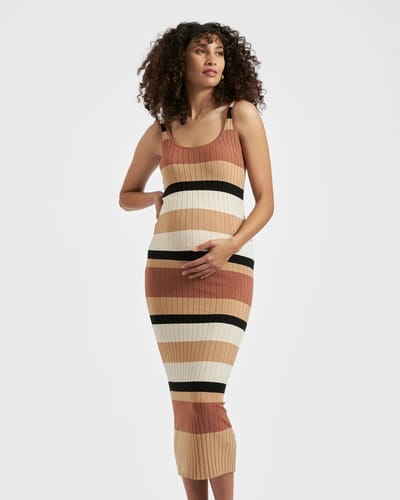 Special Addition SALE! Sarah Stripe Knit Midi Dress