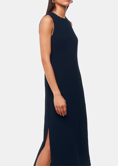 For The Creators Erin Texture Midi Dress in Navy