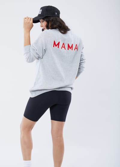 INGRID+ISABEL Mama Maternity Soft Knit Sweatshirt Gray