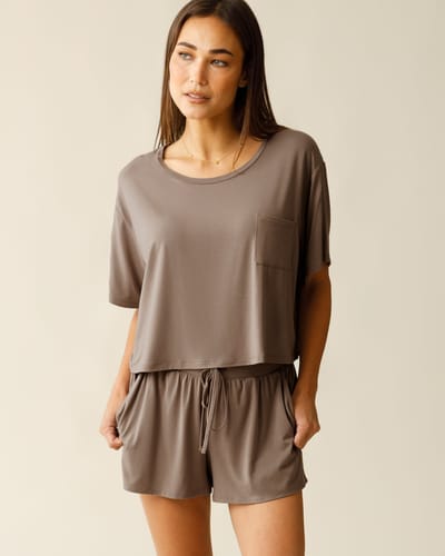 Kindred Bravely Aria Bamboo Casual Lounge Short | Taupe