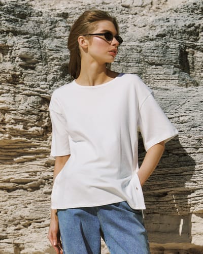 Soon Maternity Luna Button Cotton Top