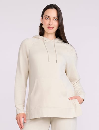 Motherhood Maternity Maternity Tunic Hoodie with Side Slits