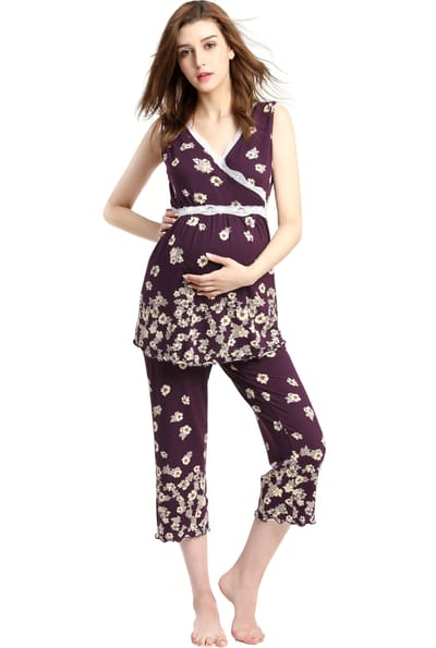 Kimi + Kai Kimi + Kai Maternity "Loren" Nursing PJ Set