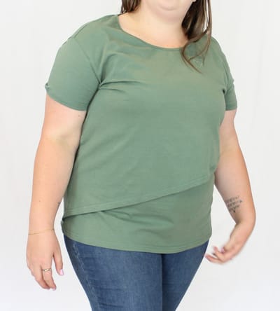 Close to the Heart Layer Tee - Moss Green