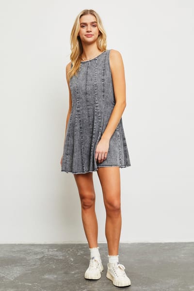 Mustard Seed Charcoal Flare Romper