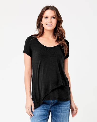 Ripe Maternity Lara Nursing Tee Black