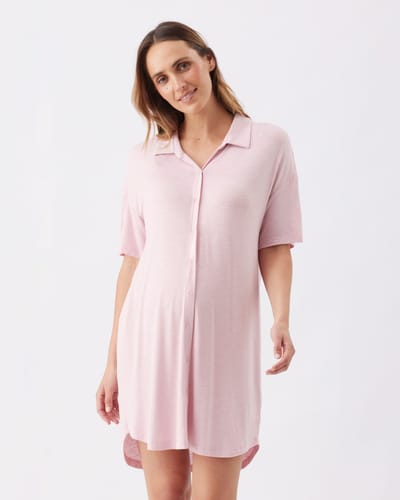 Ripe Maternity Dreamy Night Shirt Dusty Pink
