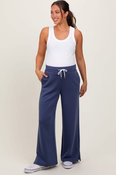 PinkBlush Navy Drawstring Maternity Lounge Pants