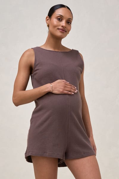Bae the Label Kindred Nursing Playsuit - Ash Brown