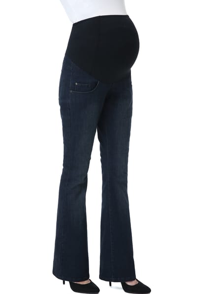 Kimi + Kai Kimi + Kai Maternity "Leni" Modern Boot Cut Denim Jeans