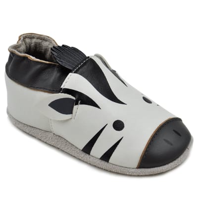 Kimi + Kai Kimi + Kai Unisex Soft Sole Leather Baby Shoes - Zebra