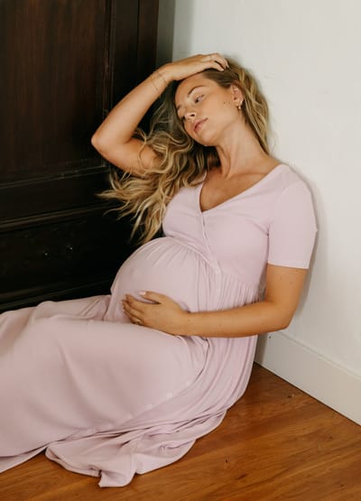 HATCH The Softest Rib Side Seam Nursing Maxi Dress