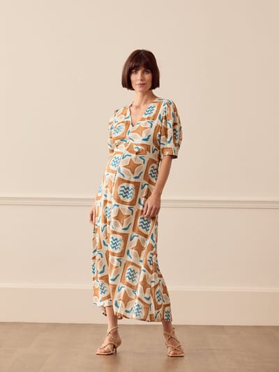 Summery Copenhagen Eta Long Dress in Bluejay