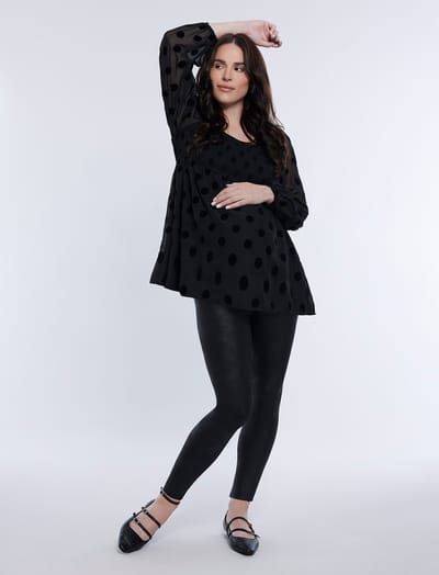 Motherhood Maternity Long Sleeve Mocked Empire Waist Top