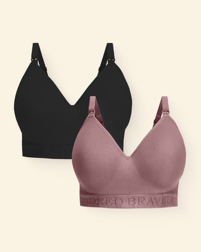 Kindred Bravely Sublime® Contour Nursing Bra Two-Pack | Black & Twilight