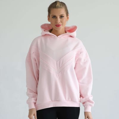 Milk & Baby Isabella Ultra Soft Oversized Nursing & Pregnancy Hoodie | Pedal Blush