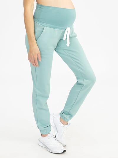 Angel Maternity Maternity Sweatpants in Sage Green