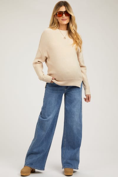 Just USA Jeans Blue Wide Leg Maternity Jeans