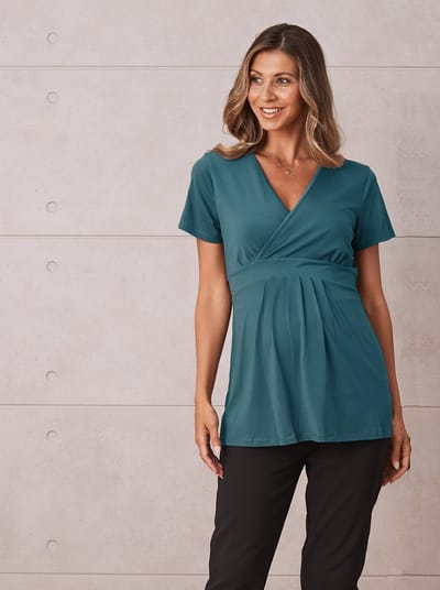 Angel Maternity Bree Maternity  Crossover Work Top