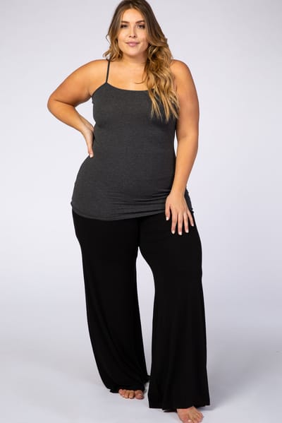 Active Basic Charcoal Solid Plus Cami