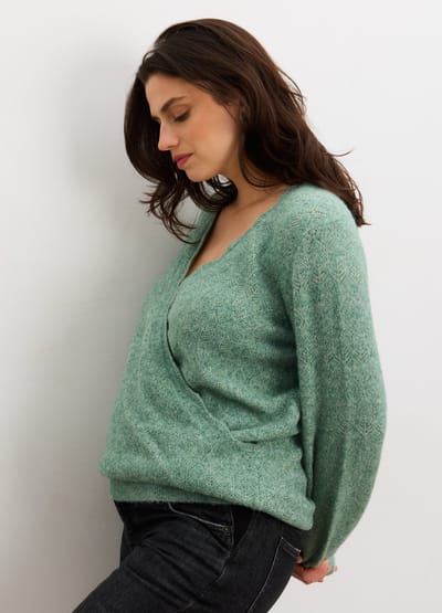 HATCH The Cozy Pointelle Snuggle Sweater