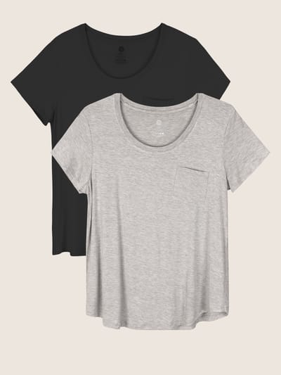 Kindred Bravely Everyday Nursing T-shirt Pack | Black & Grey Heather