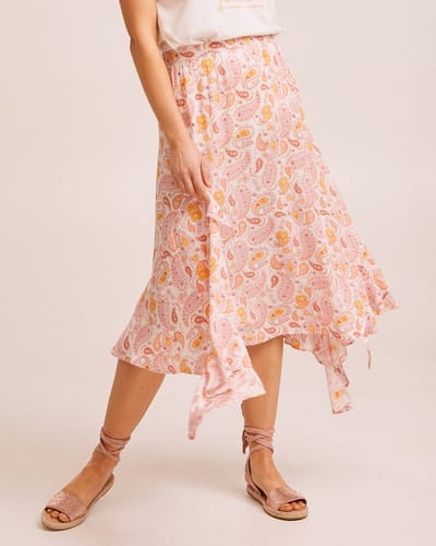 Dress Ruffle Postpartum Skirt - Paisley