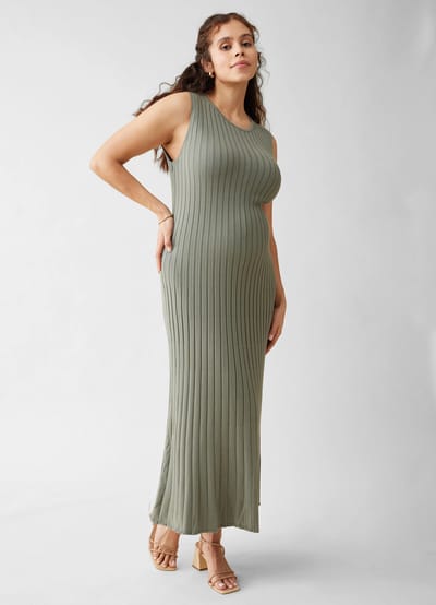 Ingrid+Isabel The Paris Maternity Ribbed Sweater Midi Dress