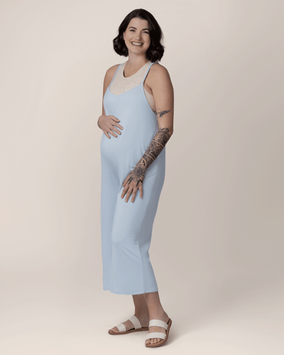 Kindred Bravely Charlie Maternity & Nursing Romper | French Blue
