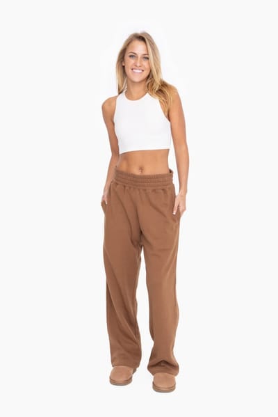 MonoB Brown Fleece Lined Lounge Pants