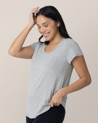 Kindred Bravely Everyday Maternity & Nursing T-shirt | Grey Heather