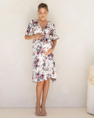 Angel Maternity Renee Maternity Dress in Pink Floral