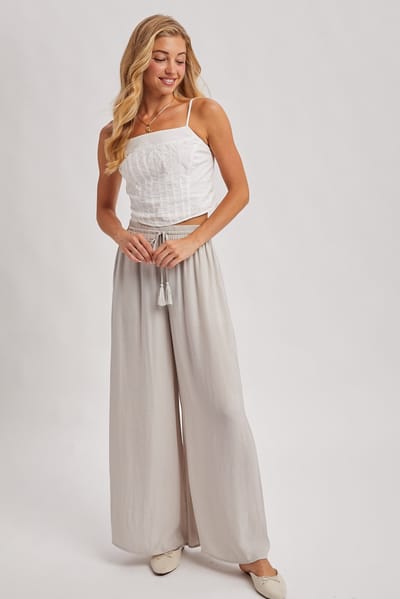 Bluivy Dove Palazzo Wide Leg Pants
