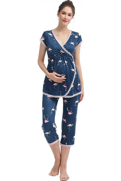 Kimi + Kai Kimi + Kai Maternity "Addison" Nursing PJ Set