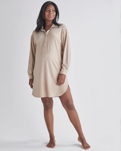 Angel Maternity Cora Nuvem™ Nursing Nightie in Almond Milk