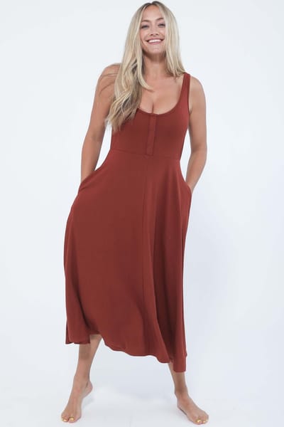 Milk & Baby Audrey Softest Rib Nursing & Pregnancy Tank Dress