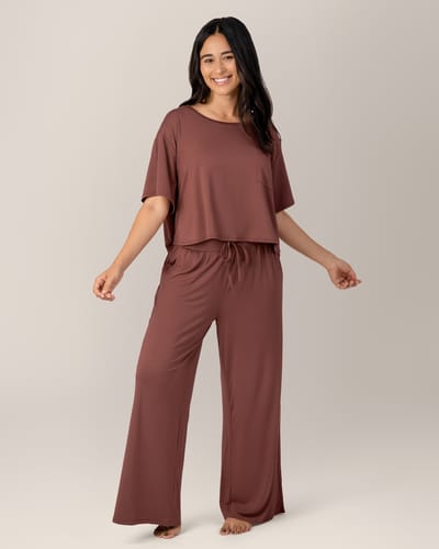 Storq Aria Bamboo Casual Lounge Pant | Redwood