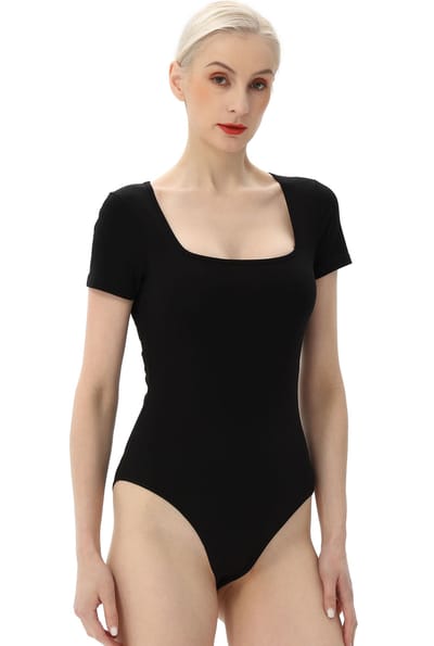 Kimi + Kai Kimi + Kai Women's Square Neck Basic Bodysuit