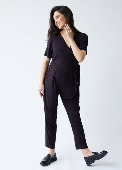 Ingrid+Isabel The EveryWear Short Sleeve Maternity + Nursing Jumpsuit