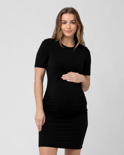 Ripe Maternity Organic Nursing Dress Black
