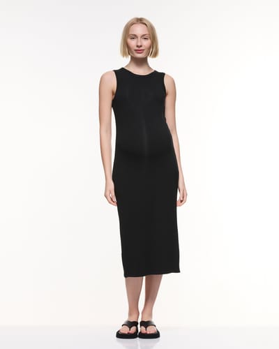 Soon Maternity Base Soft Rib Tank Dress