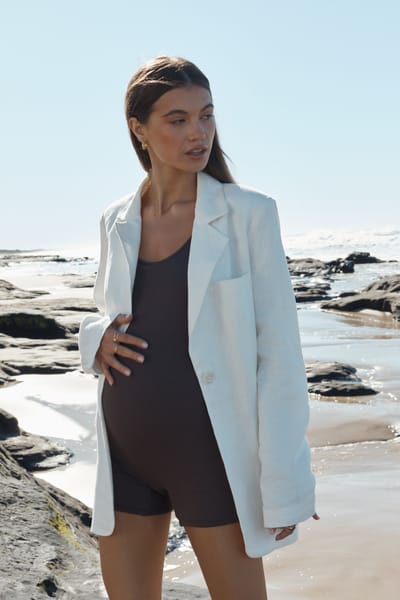 Legoe Heritage Double Layer Rib Romper (Chocolate)