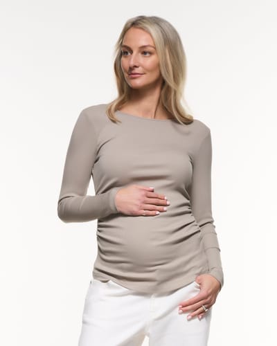 Soon Maternity Bamboo Rib Feeding Top