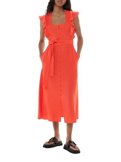 For The Creators Sophie Frill Sleeve Midi Dress