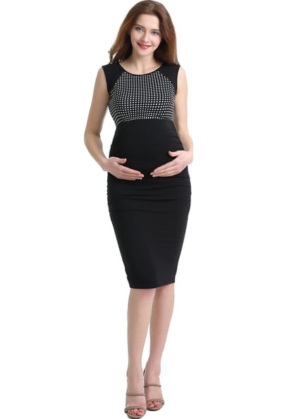 Kimi + Kai Kimi + Kai Maternity "Lindsey" Dot Midi Dress