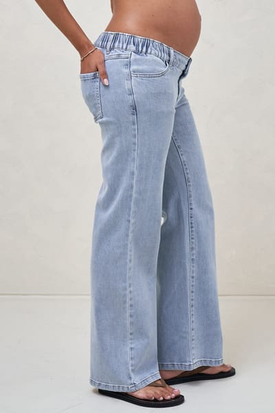 Bae the Label Day By Day Wide Leg Jeans - Pacific Blue