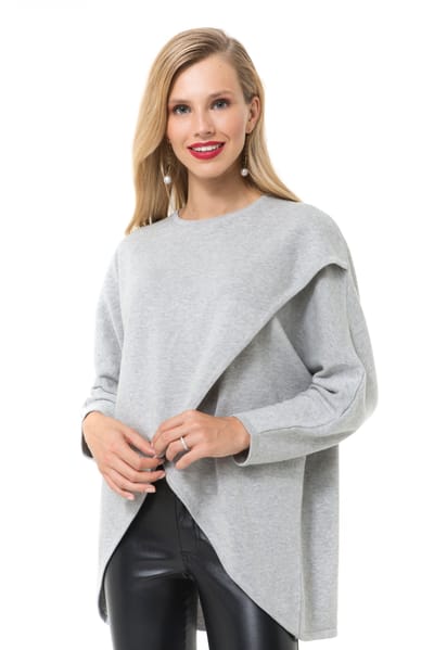 Milk & Baby Let Loose Crossover Long Sleeve Maternity/Nursing Knit Top
