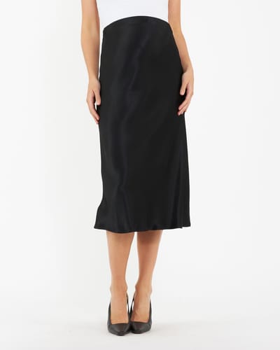 Ripe Maternity Crystal Satin Skirt Black